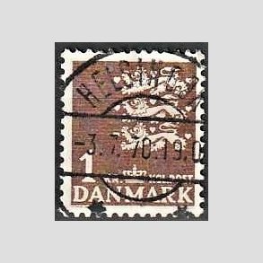 FRIMRKER DANMARK | 1946-47 - AFA 293 - Rigsvben 1,00 Kr. brun - Lux Stemplet