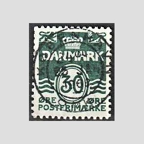 FRIM�RKER DANMARK | 1967 - AFA 459F - B�lgelinie 30 �re gr�n - Lux Stemplet
