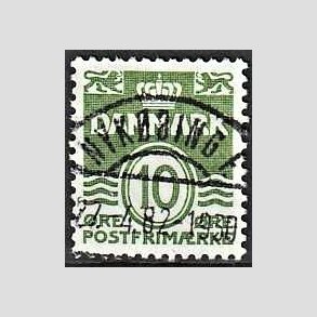 FRIM�RKER DANMARK | 1950 - AFA 318 - B�lgelinie 10 �re gr�n - Lux Stemplet