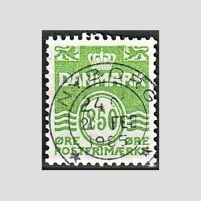 FRIM�RKER DANMARK | 1985 - AFA 819 - B�lgelinie - 250 �re lysgr�n - Pragt Stemplet