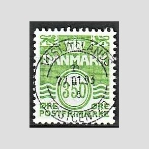 FRIM�RKER DANMARK | 1992 - AFA 1016 - B�lgelinie - 350 �re lysgr�n - Pragt Stemplet