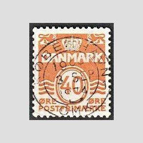 FRIM�RKER DANMARK | 1971 - AFA 514 - B�lgelinie 40 �re orange - Lux Stemplet 