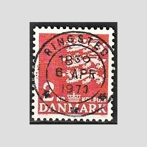 FRIMRKER DANMARK | 1946-47 - AFA 294 - Rigsvben 2 Kr. rd - Lux Stemplet