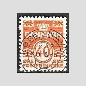 FRIM�RKER DANMARK | 1971 - AFA 514 - B�lgelinie 40 �re orange - Lux Stemplet 