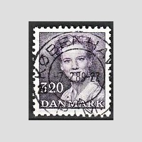 FRIMRKER DANMARK | 1988 - AFA 896 - Dronning Margrethe - 3,20 Kr. violet - Pragt Stemplet