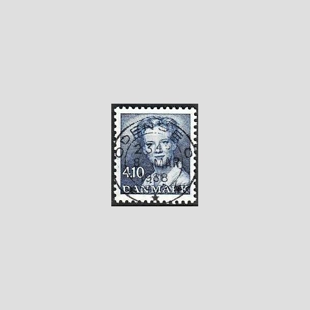 FRIMRKER DANMARK | 1988 - AFA 898 - Dronning Margrethe - 4,10 Kr. bl - Pragt Stemplet