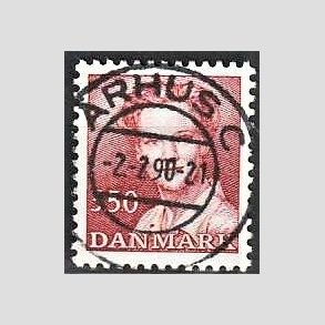 FRIMRKER DANMARK | 1990 - AFA 955 - Dronning Margrethe - 3,50 Kr. rd - Pragt Stemplet rhus C