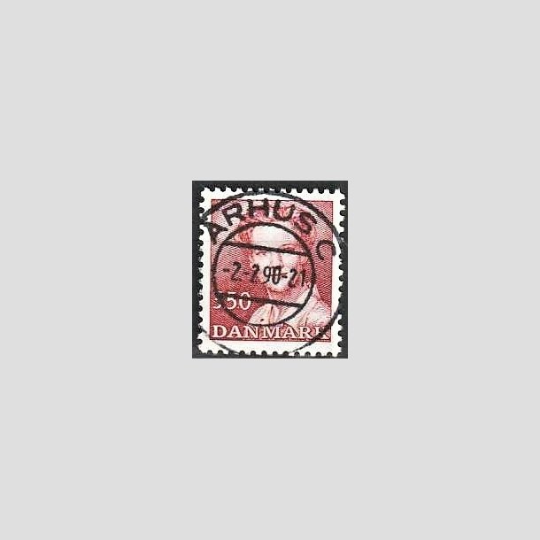 FRIMRKER DANMARK | 1990 - AFA 955 - Dronning Margrethe - 3,50 Kr. rd - Pragt Stemplet rhus C