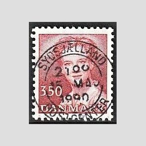 FRIMRKER DANMARK | 1990 - AFA 955 - Dronning Margrethe - 3,50 Kr. rd - Pragt Stemplet