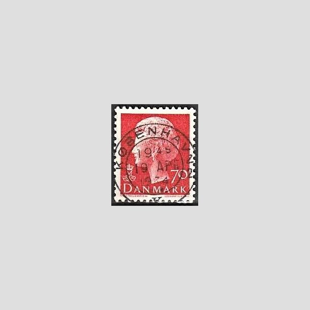 FRIMRKER DANMARK | 1974 - AFA 560 - Dronning Margrethe - 70 re rd - Pragt Stemplet