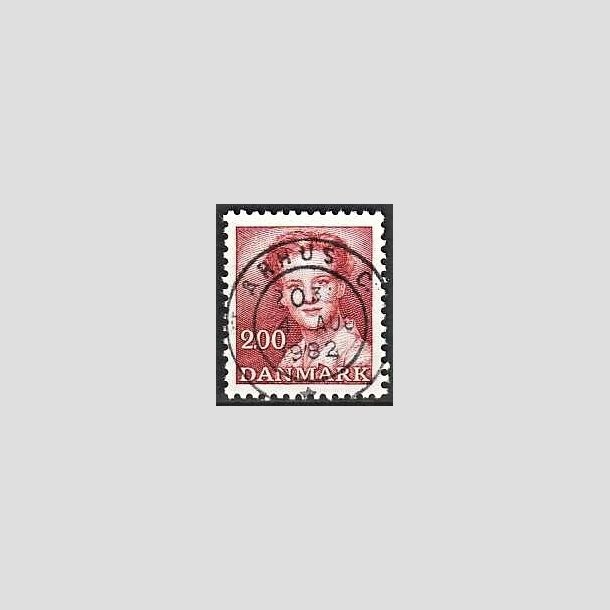 FRIMRKER DANMARK | 1982 - AFA 751 - Dronning Margrethe - 2,00 Kr. rd - Pragt Stemplet rhus C