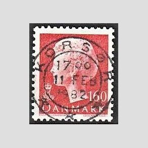 FRIMRKER DANMARK | 1981 - AFA 715 - Dronning Margrethe - 160 re rd - Pragt Stemplet Korsr