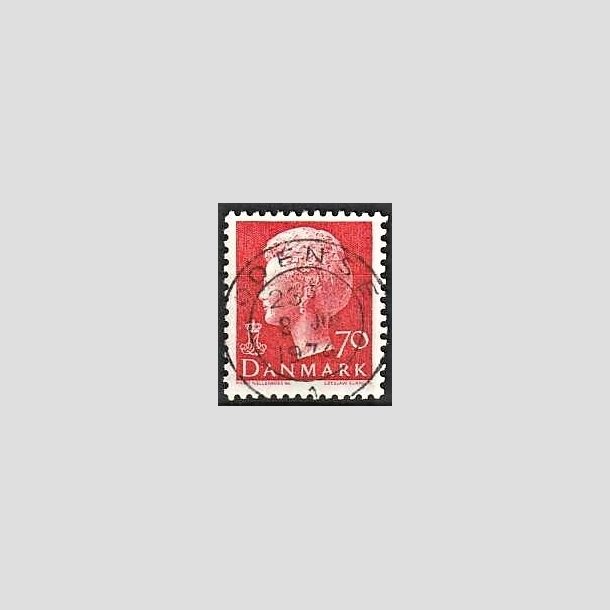 FRIMRKER DANMARK | 1974 - AFA 560 - Dronning Margrethe - 70 re rd - Pragt Stemplet