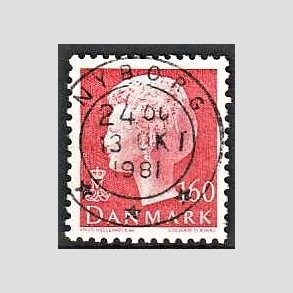 FRIMRKER DANMARK | 1981 - AFA 715 - Dronning Margrethe - 160 re rd - Pragt Stemplet Nyborg
