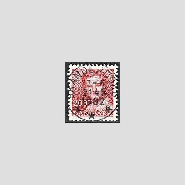 FRIMRKER DANMARK | 1982 - AFA 751 - Dronning Margrethe - 2,00 Kr. rd - Pragt Stemplet Skanderborg