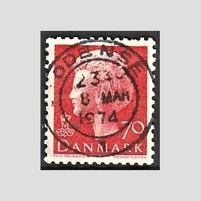 FRIMRKER DANMARK | 1974 - AFA 560 - Dronning Margrethe - 70 re rd - Pragt Stemplet Odense