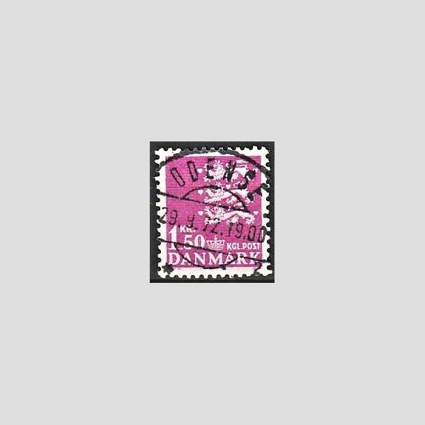 FRIMRKER DANMARK | 1962 - AFA 405 - Rigsvben 1,50 Kr. rdlilla - Lux Stemplet Odense