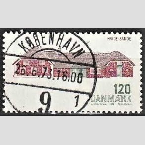 FRIM�RKER DANMARK | 1972 - AFA 541 - Dansk bygningskunst - 120 �re gr�n/brun/brunr�d - Pragt Stemplet K�benhavn