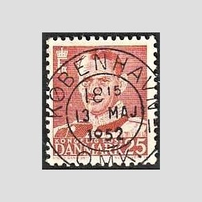 FRIMRKER DANMARK | 1950 - AFA 321 - Fr. IX 25 re rd - Lux Stemplet