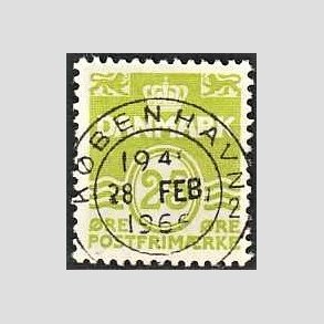 FRIM�RKER DANMARK | 1965 - AFA 430 - B�lgelinie 25 �re lysgr�n - Lux Stemplet