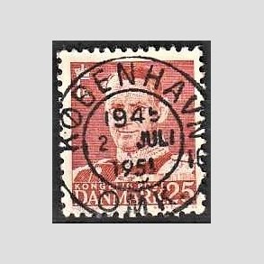 FRIMRKER DANMARK | 1950 - AFA 321 - Fr. IX 25 re rd - Lux Stemplet