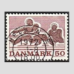 FRIM�RKER DANMARK | 1971 - AFA 517 - Sportsudgave - 50 �re r�d/r�dbrun - Lux Stemplet