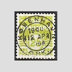 FRIM�RKER DANMARK | 1965 - AFA 430 - B�lgelinie 25 �re lysgr�n - Lux Stemplet K�benhavn