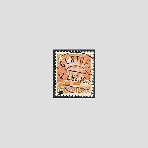 FRIMRKER DANMARK | 1948-50 - AFA 309 - Fr. IX 30 re orange - Lux Stemplet