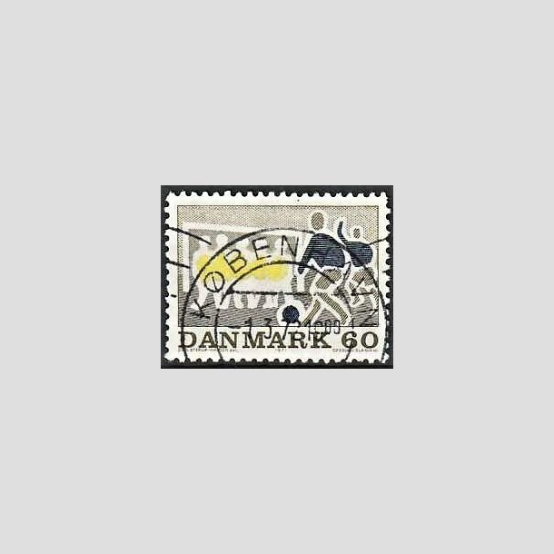 FRIMRKER DANMARK | 1971 - AFA 518 - Sportsudgave - 60 re groliv/mrkbl/gul - Lux Stemplet