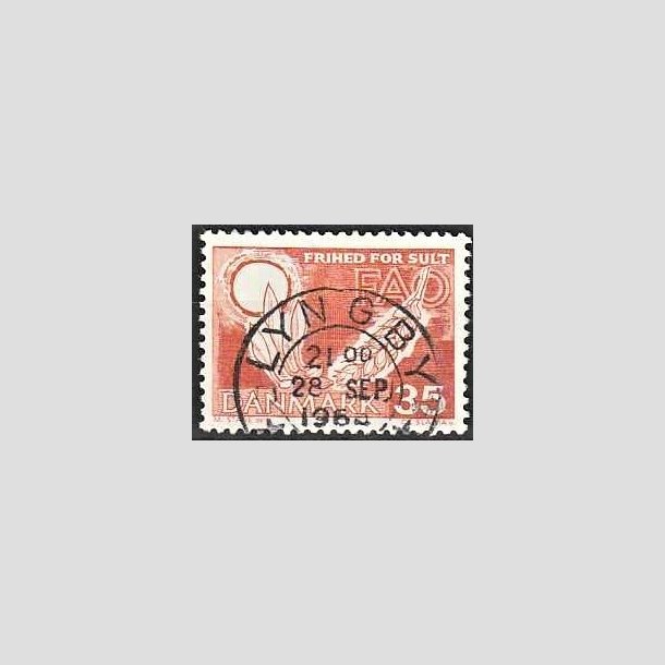 FRIMRKER DANMARK | 1963 - AFA 412 - FAO anti-hunger - 35 re brunrd - Lux Stemplet