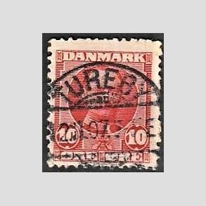FRIM�RKER DANMARK | 1907 - AFA 55 - Frederik VIII 10 �re r�d - Lux Stemplet