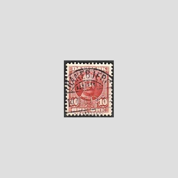 FRIMRKER DANMARK | 1907 - AFA 55 - Frederik VIII 10 re rd - Lux Stemplet