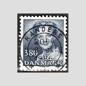 FRIMRKER DANMARK | 1985 - AFA 822 - Dronning Margrethe - 3,80 Kr. bl - Pragt Stemplet Randers
