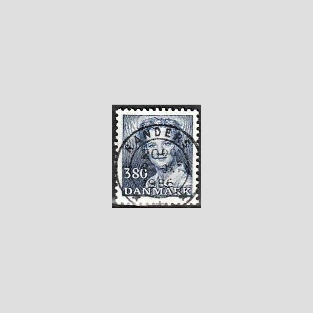 FRIMRKER DANMARK | 1985 - AFA 822 - Dronning Margrethe - 3,80 Kr. bl - Pragt Stemplet Randers