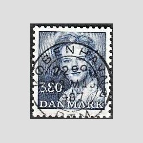 FRIMRKER DANMARK | 1985 - AFA 822 - Dronning Margrethe - 3,80 Kr. bl - Pragt Stemplet