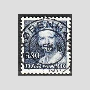 FRIMRKER DANMARK | 1985 - AFA 822 - Dronning Margrethe - 3,80 Kr. bl - Pragt Stemplet Kbenhavn