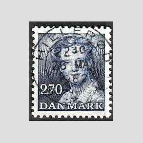 FRIMRKER DANMARK | 1982 - AFA 752 - Dronning Margrethe - 2,70 Kr. bl - Pragt Stemplet Hillerd