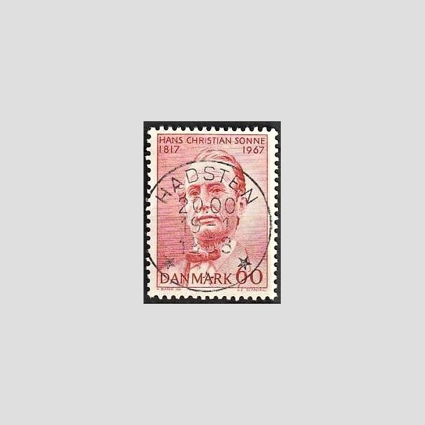 FRIMRKER DANMARK | 1967 - AFA 466 - Chr. Sonne - 60 re rd - Pragt Stemplet