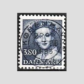 FRIMRKER DANMARK | 1985 - AFA 822 - Dronning Margrethe - 3,80 Kr. bl - Pragt Stemplet