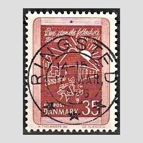 FRIM�RKER DANMARK | 1964 - AFA 423 - Skolev�snet 150 �r - 35 �re r�dbrun - Pragt Stemplet 
