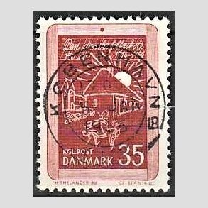 FRIM�RKER DANMARK | 1964 - AFA 423 - Skolev�snet 150 �r - 35 �re r�dbrun - Pragt Stemplet 
