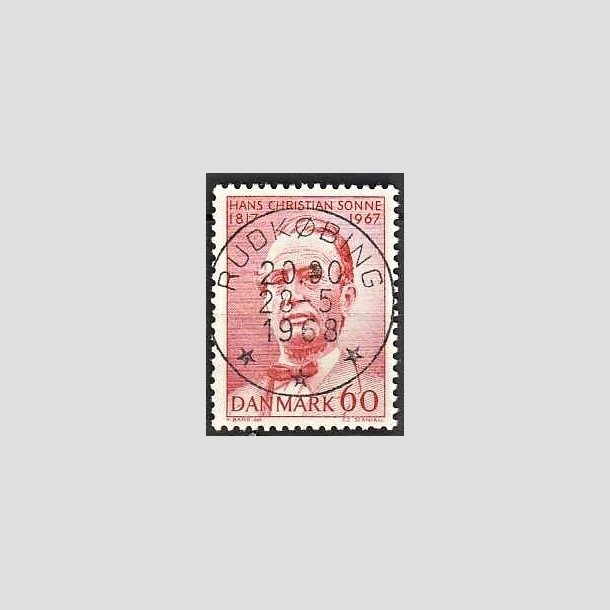 FRIMRKER DANMARK | 1967 - AFA 466 - Chr. Sonne - 60 re rd - Pragt Stemplet Rudkbing