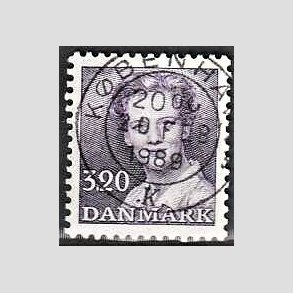 FRIMRKER DANMARK | 1988 - AFA 896 - Dronning Margrethe - 3,20 Kr. violet - Pragt Stemplet