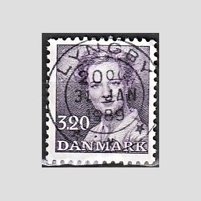 FRIMRKER DANMARK | 1988 - AFA 896 - Dronning Margrethe - 3,20 Kr. violet - Pragt Stemplet
