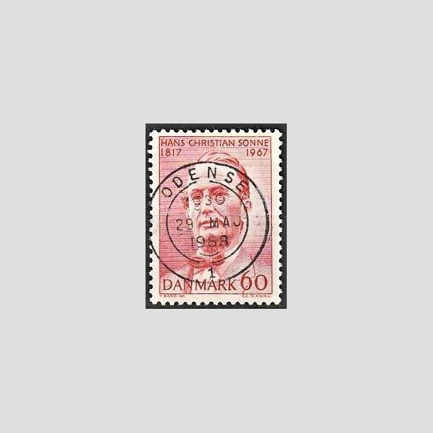 FRIMRKER DANMARK | 1967 - AFA 466 - Chr. Sonne - 60 re rd - Pragt Stemplet