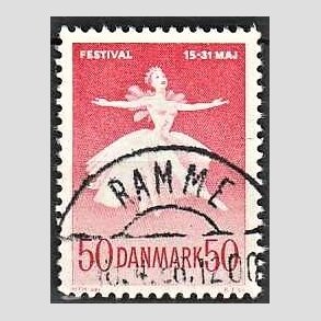 FRIM�RKER DANMARK | 1965 - AFA 438 - Ballet og musikfestival - 50 �re r�d - Pragt Stemplet