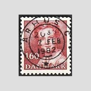 FRIMRKER DANMARK | 1982 - AFA 743 - Dronning Margrethe - 1,60 Kr. rd - Pragt Stemplet