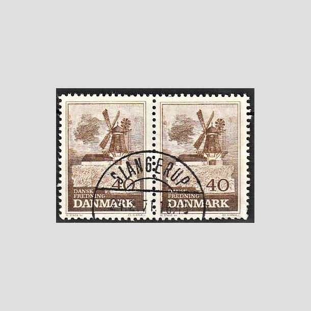 FRIMRKER DANMARK | 1965 - AFA 440 - Fredning - 40 re brun i par - Pragt Stemplet