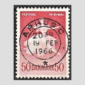 FRIM�RKER DANMARK | 1965 - AFA 438 - Ballet og musikfestival - 50 �re r�d - Pragt Stemplet