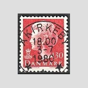 FRIMRKER DANMARK | 1979 - AFA 678 - Dronning Margrethe - 130 re rd - Pragt Stemplet kirkeby
